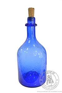 Kitchen accessories - Medieval Market, A simple bottle made from a blue glass