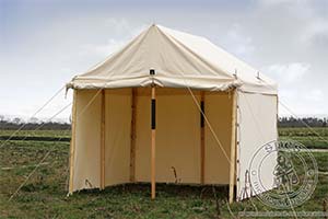 A barn tent - cotton. Medieval Market, barn tent front view 