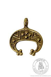  - Medieval Market, medieval brass tag for a necklace, for example beaded one, dedicated mostly for women