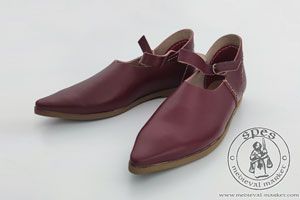 Women's shoes with a buckle - mag. Medieval Market, womens burgundy shoes