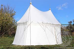 Umbrella tent with two poles (6 x 3 m) - cotton. Medieval Market, \