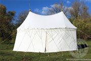 Umbrella tent with two poles (6 x 3 m) - cotton - Medieval Market, \