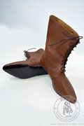 High lace-up medieval boots with a shiny sole - stock - Medieval Market, High lace-up medieval boots with a shiny sole - stock