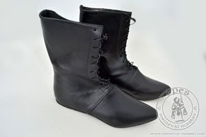 High lace-up boots - different soles - stock. Medieval Market, High lace-up boots - different soles