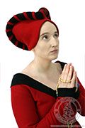 Escoffion - Medieval Market, This type of a headdress looks the best in contrastive color combinations.