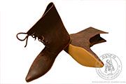 Medieval soldier's shoes - stock - Medieval Market, Medieval leather soldiers shoes 