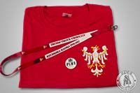PSWR set: T-shirt, lanyard, badge. Medieval Market, Zestaw PSWR, Koszulka, smycz, przypinka