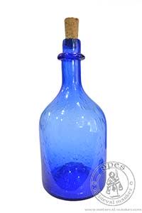 akcesoria kuchenne - Medieval Market, A simple bottle made from a blue glass