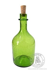 Antonius bottle - green. Medieval Market, The surface of a vessel is covered in tiny air bubbles