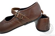 Niskie buty średniowieczne damskie z klamrami - Medieval Market, Women\'s low shoes with buckles 4