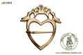 Broche - Heart with birds - Medieval Market, Broche - Gold heart and birds