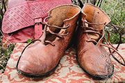 Historyczne buty męskie ręcznie szyte - Medieval Market, Hand sewn men\'s medieval shoes