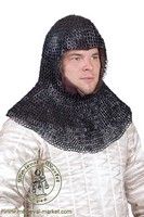 Chainmail Coif (triangular rivets). Medieval Market, Chainmail coif