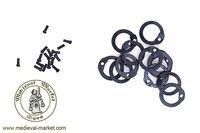 Rings and round rivets for a chain mail. Medieval Market, Chainmail rings