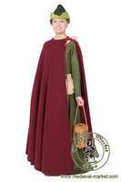 A coat made from three fourth of a circle with no lining. Medieval Market, Coat made of 3/4 of circle
