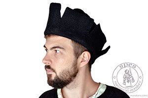 Średniowieczna czapka z filcu Korona. Medieval Market, Medieval felt hat \
