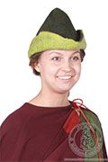Średniowieczna czapka z filcu Pielgrzym - Medieval Market, Medieval woman felt hat \'Pilgrim\'