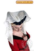 Escoffion - Medieval Market, version with silk veil