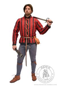 Ubiory bojowe: przeszywanice - Medieval Market, Men\'s red doublet