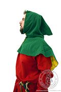 Elongated hood - Medieval Market, hood  is falling on the shoulders, covering part of the arms