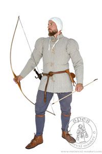 Arming - Medieval Market, A gambeson for a medieval archer costume.