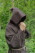 Franciscan habit - Medieval Market, A loose, floor-length garment with a large hood