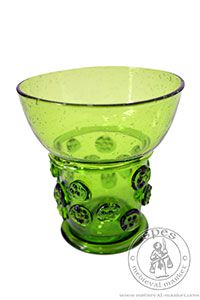 Fructus glass - green. Medieval Market, A low vessel for various drinks