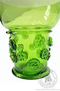 Fructus glass - green - Medieval Market, The stem is covered in glass buttons