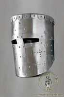 Hem garnczkowy (stal sprynowa). Medieval Market, Great helm spring steel