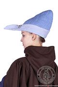 Czapka filcowa Dante - Medieval Market, Back of hand felted hat Dante on woman head