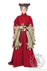 Odzież wierzchnia - Medieval Market, Lady\'s Houppelande 2 - medieval dress