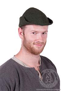 Średniowieczna czapka z filcu Jaskółka. Medieval Market, Medieval felt hat \