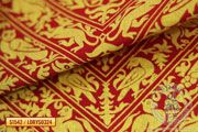 Printed linen Italian pattern Chevron - Medieval Market, Perfect for court costumes and gambesons