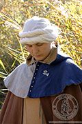 A lady's hood type 2 - Medieval Market, Made of wool in two shades