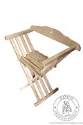 Folding X chair with a backrest - Medieval Market, Chair