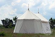 Duży namiot dwumasztowy parasolka (8.5 x 4 m) - bawełna - Medieval Market, refers to the medieval period