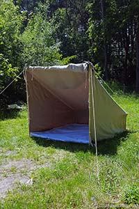 Linen Baker tent. Medieval Market, It is made from an impregnated, waterproof fabric