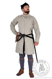Arming Garments - Medieval Market, Long pourpoint in natural color