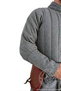 Long woolen medieval pourpoint - stock - Medieval Market, Sleeve of long medieval gambeson