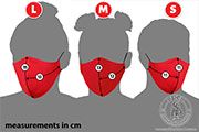 Cotton face mask - Medieval Market,  Cotton face mask sizes