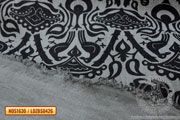 Printed linen Birds and Does German pattern - Medieval Market, The main elements of the material are birds
