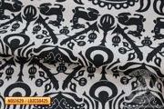 Printed linen Birds and Does German pattern - Medieval Market, this pattern dates back to the 15th century