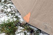 Medieval soldier triangle tent - Medieval Market, Hammer a tent peg in medieval soldier triangle tent