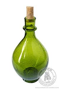 Butelka Melchior - zielone szkło. Medieval Market, handmade