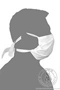 Two-layer tied up face mask - a set of 10 items - Medieval Market, Two-layer face mask - a set of 10 items