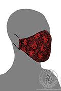 Patterned linen face mask - Medieval Market, Linen face mask - medieval pattern