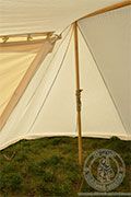 Norman tent with vestibule - cotton - Medieval Market, two 2-piece masts 235 cm each and a 325 cm 2-piece transverse bracing pole