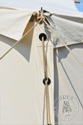 Namiot Norman z przedsionkiem - bawełna - Medieval Market, tent tied outside with ropes