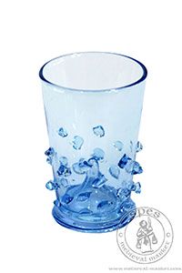 Nuppenbecher glass - blue glass. Medieval Market, made from a blue glass