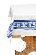 Tablecloth with medieval theme - Medieval Market, t’s typical for 15th century Tuscany.